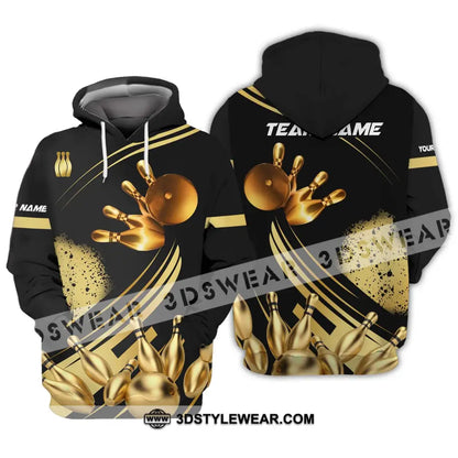 Unisex Shirt - Custom Name And Team Golden Bowling Hoodie / S T-Shirt