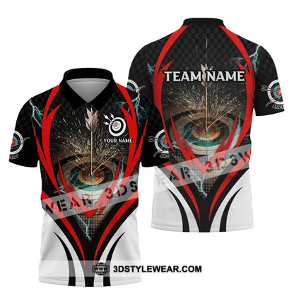 Unisex Shirt - Custom Name And Team On Target Archery Polo / S T-Shirt