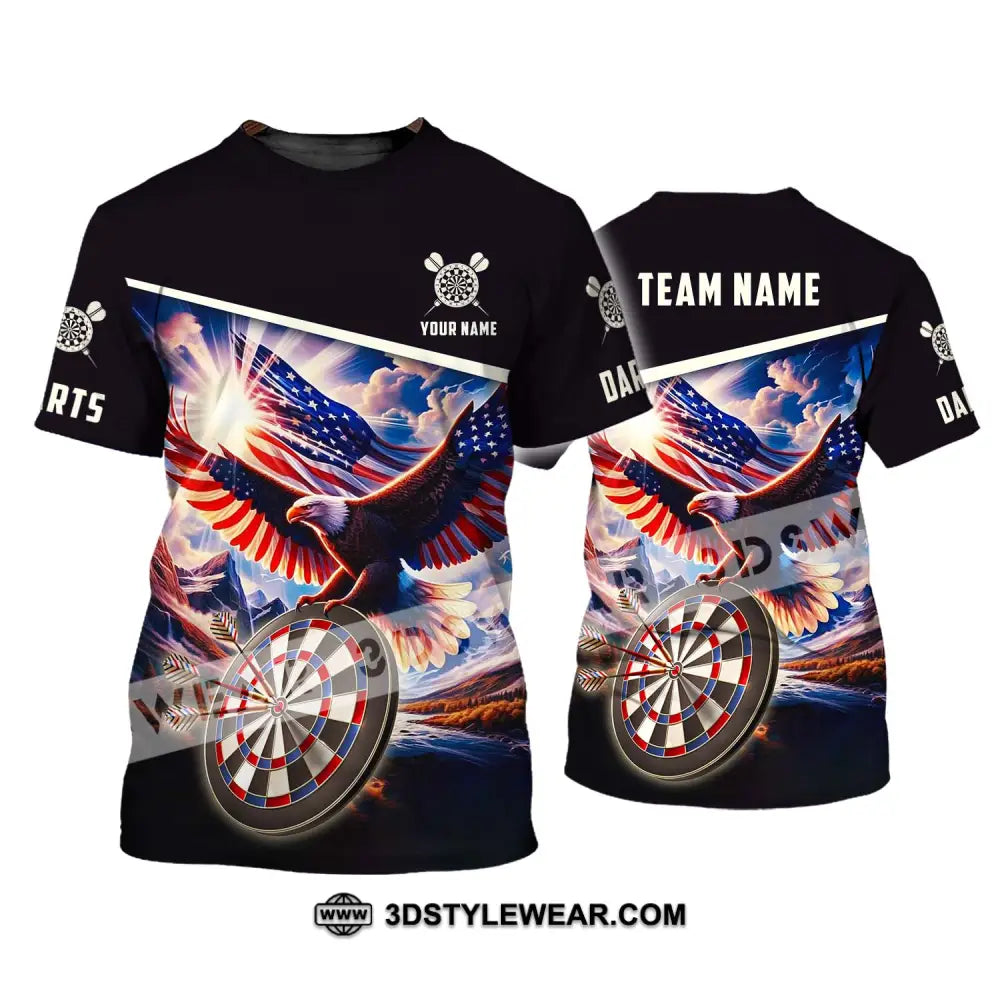 Unisex Shirt - Custom Name And Team Sport American Eagle Darts T-Shirt / S T-Shirt