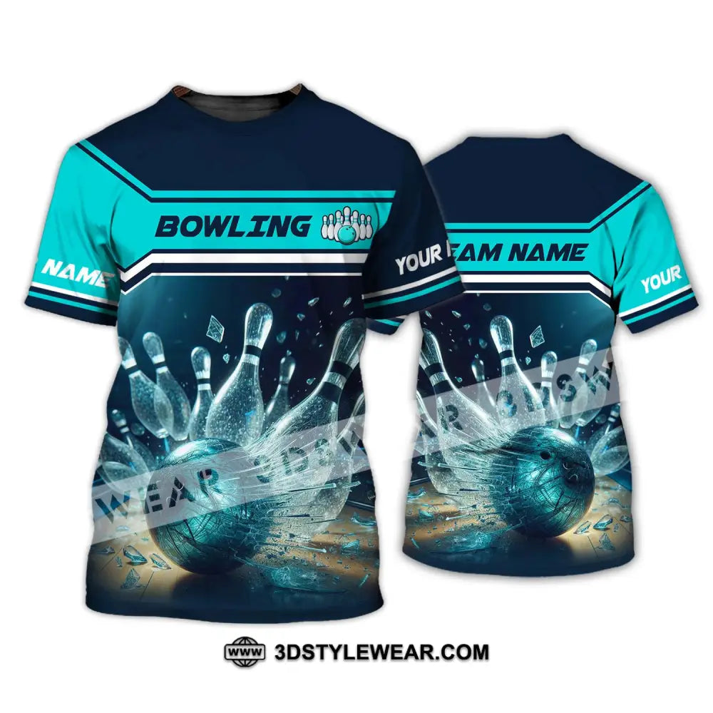 Unisex Shirt - Custom Name And Team Sport Crystal Bowling T-Shirt / S T-Shirt