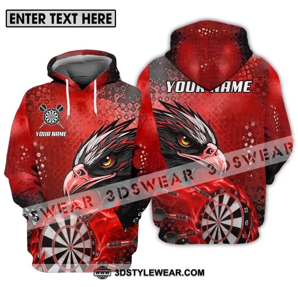 Unisex Shirt - Custom Name And Team Sport Red Eagle Darts Hoodie / S T-Shirt