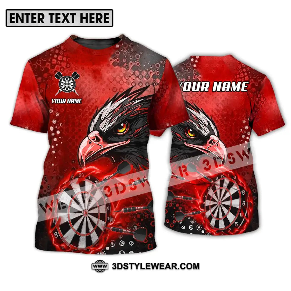 Unisex Shirt - Custom Name And Team Sport Red Eagle Darts T-Shirt / S T-Shirt