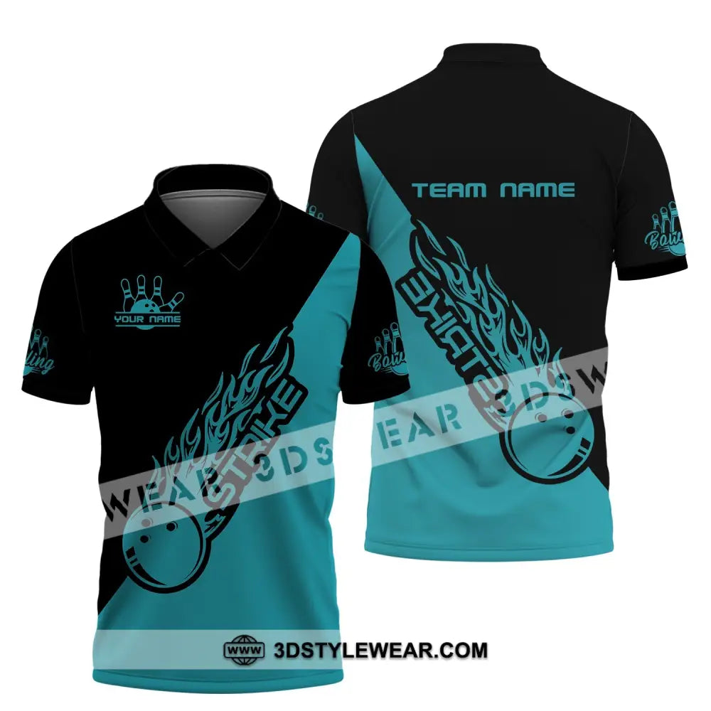 Unisex Shirt - Custom Name And Team Strike Bowling Lover Polo / S T-Shirt