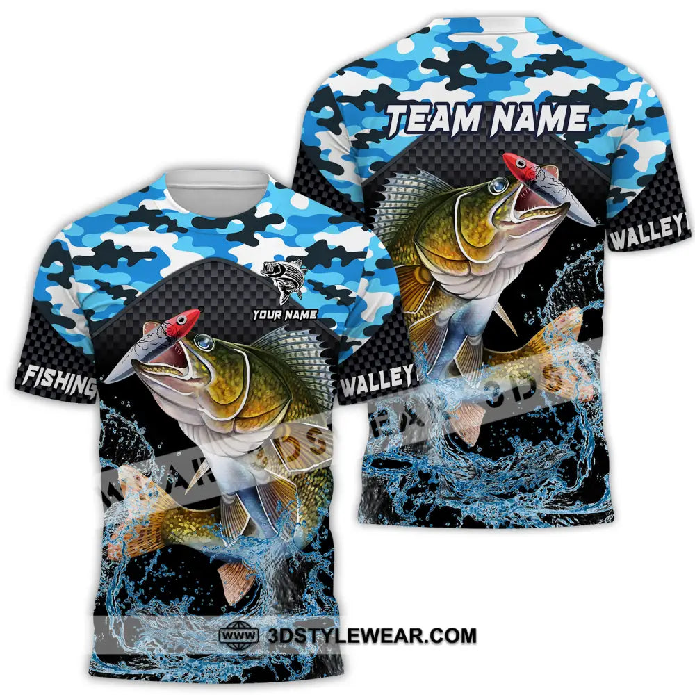 Unisex Shirt - Custom Name And Team Walley Fishing T-Shirt / S T-Shirt