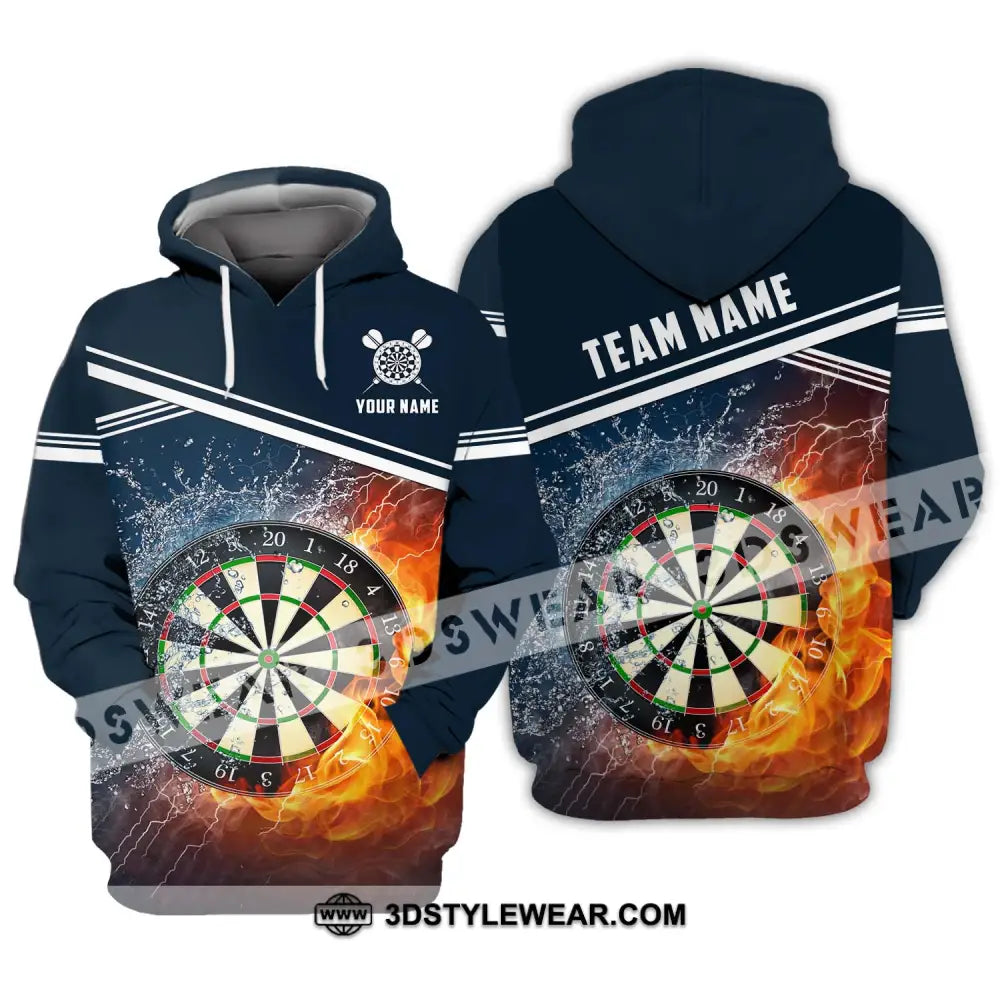 Unisex Shirt - Custom Name And Team Water Fire Darts Hoodie / S T-Shirt