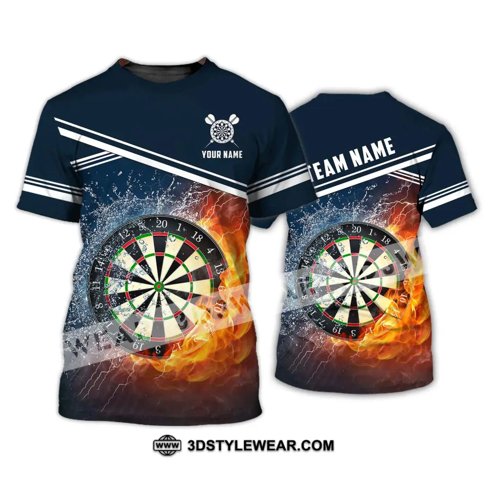 Unisex Shirt - Custom Name And Team Water Fire Darts T-Shirt / S T-Shirt