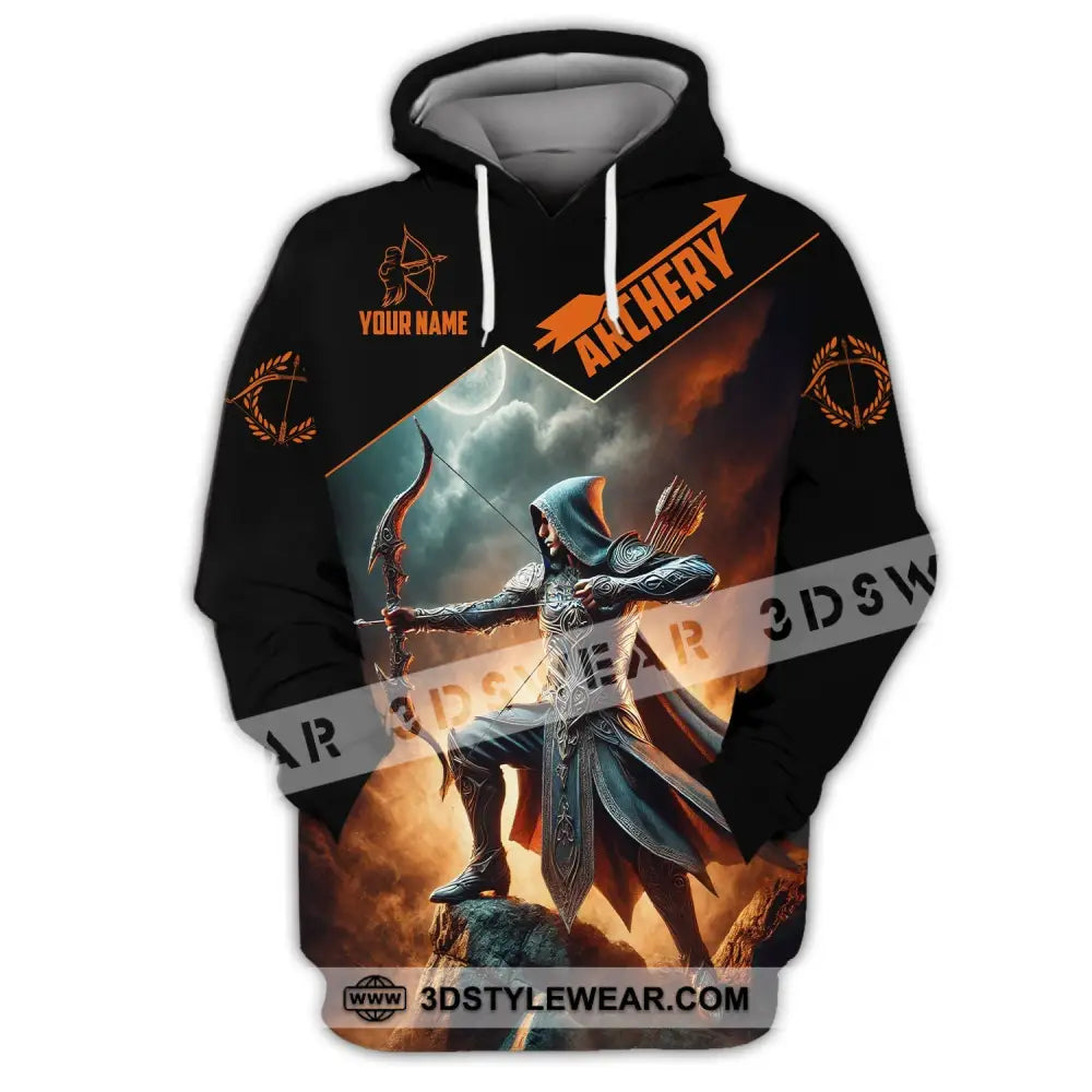 Unisex Shirt Custom Name Archer Archery Polo Long Sleeve Gift Hoodie / S T-Shirt