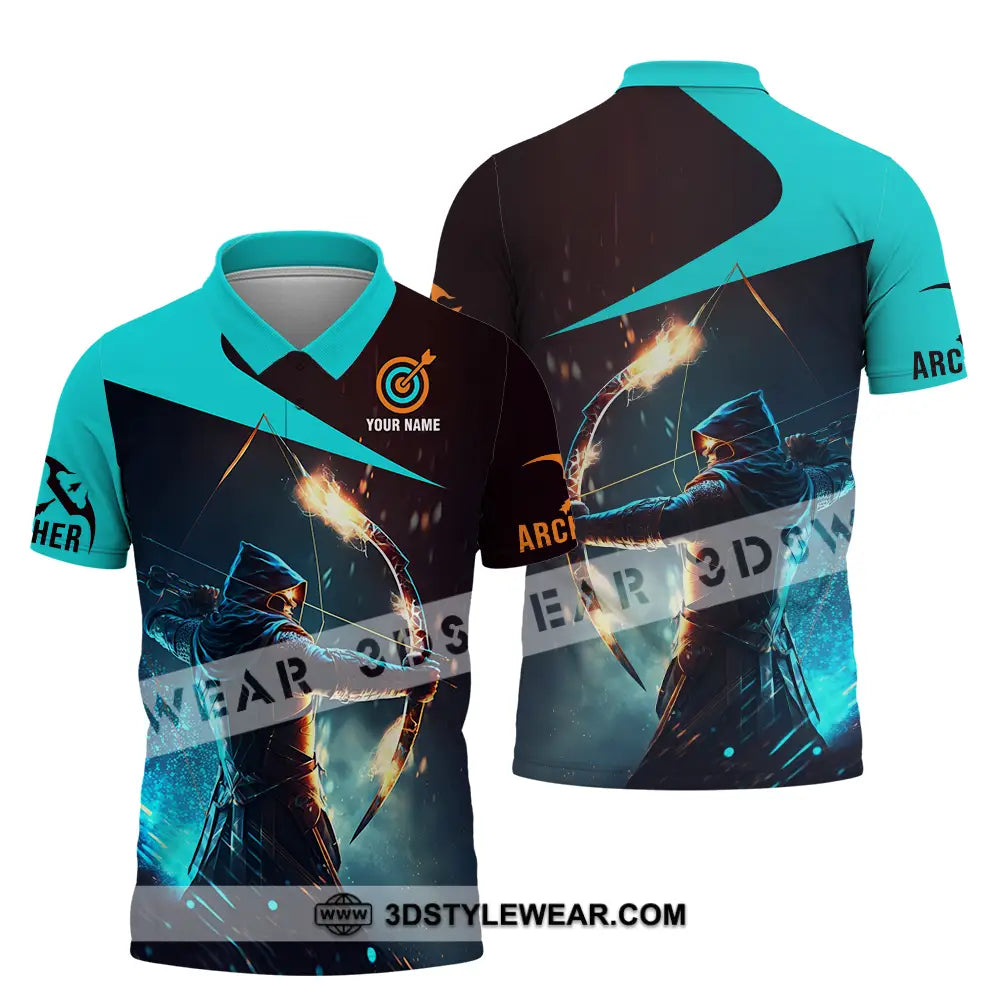 Unisex Shirt - Custom Name Archer Hero Shirt Polo Shirt / S T-shirt