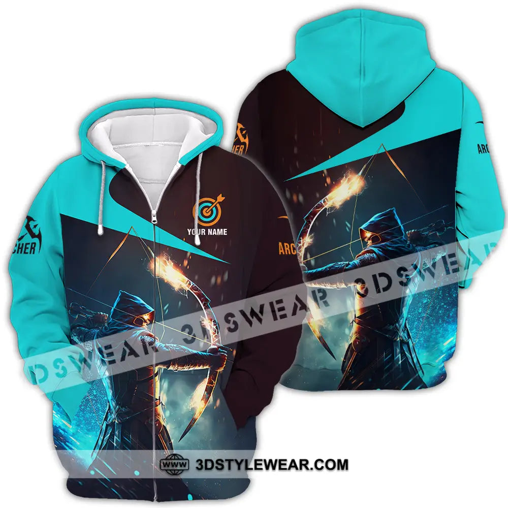 Unisex Shirt - Custom Name Archer Hero Shirt Zipper Hoodie / S T-shirt