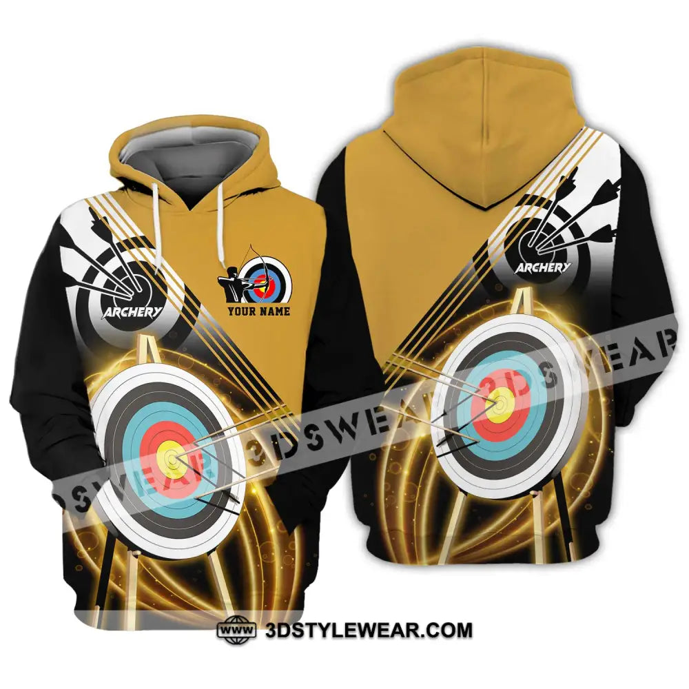 Unisex Shirt - Custom Name Archery Hit The Target Hoodie / S T-Shirt