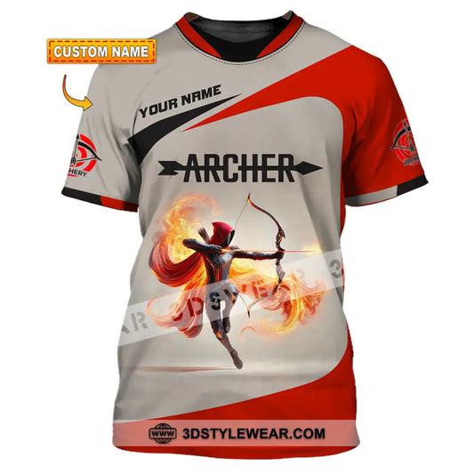 Unisex Shirt Custom Name Archery Shirt Archery Polo Long Sleeve Shirt Archery Gift T-shirt