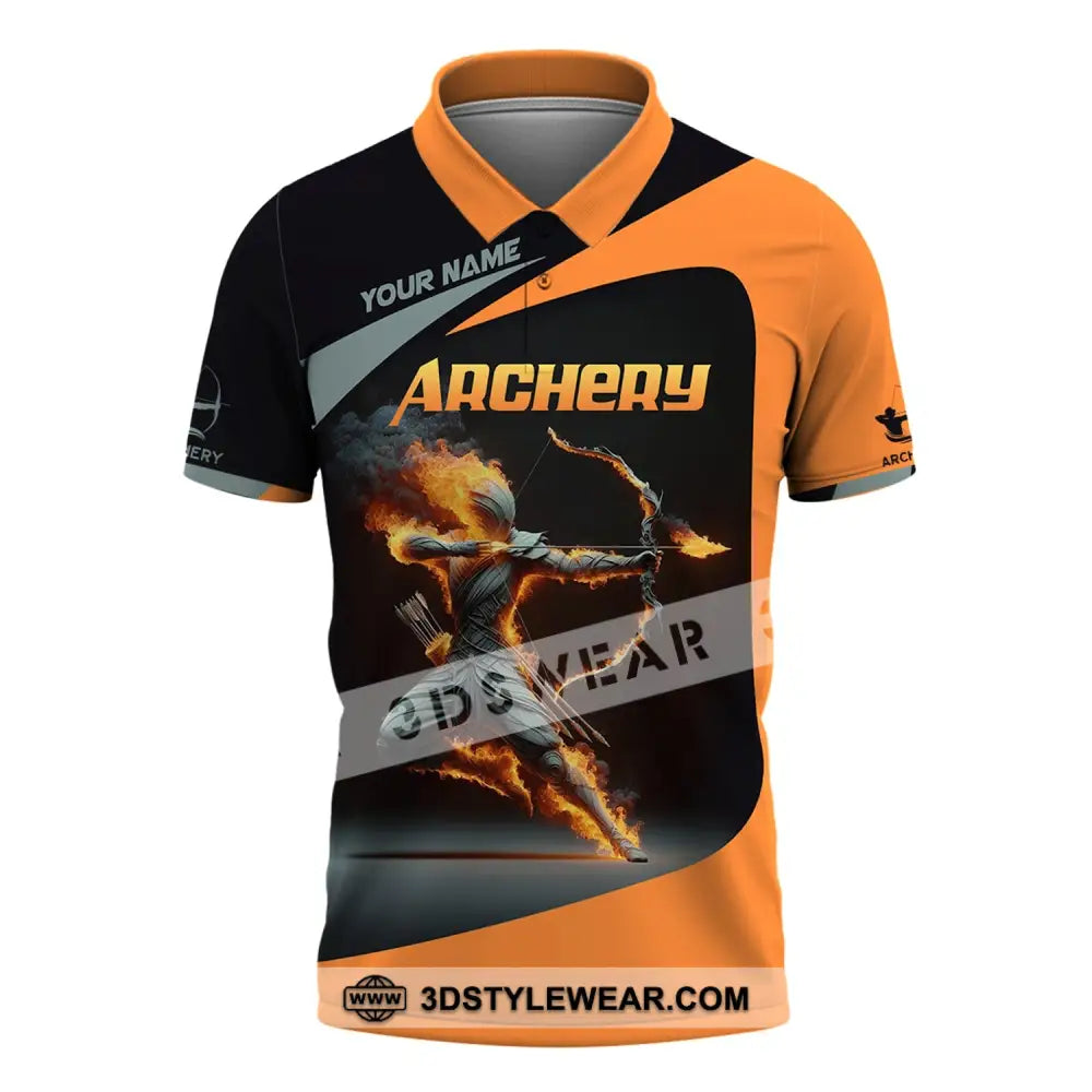 Unisex Shirt Custom Name Archery Shirt Archery Polo Long Sleeve Archery Love T-Shirt Polo Shirt / S T-shirt