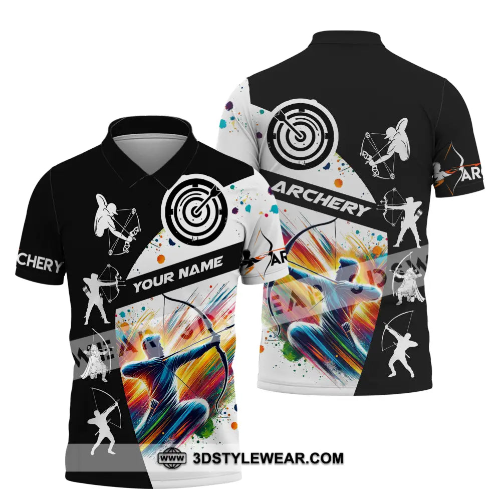 Unisex Shirt - Custom Name Archery Polo / S T-Shirt