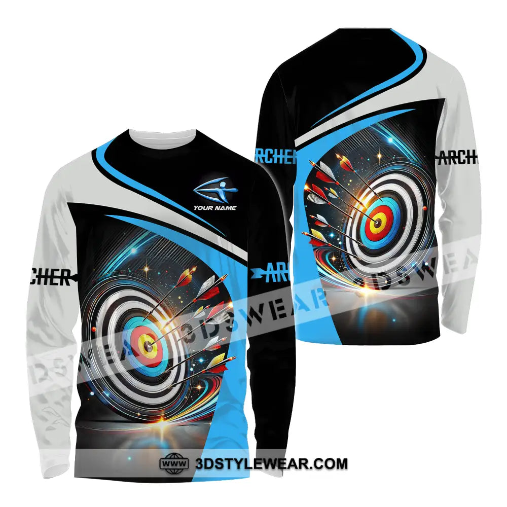 Unisex Shirt - Custom Name Archery Sport Long Sleeve / S T-Shirt