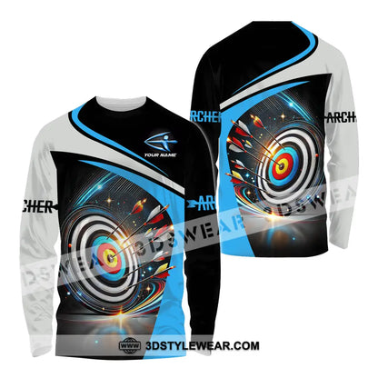 Unisex Shirt - Custom Name Archery Sport Long Sleeve / S T-Shirt