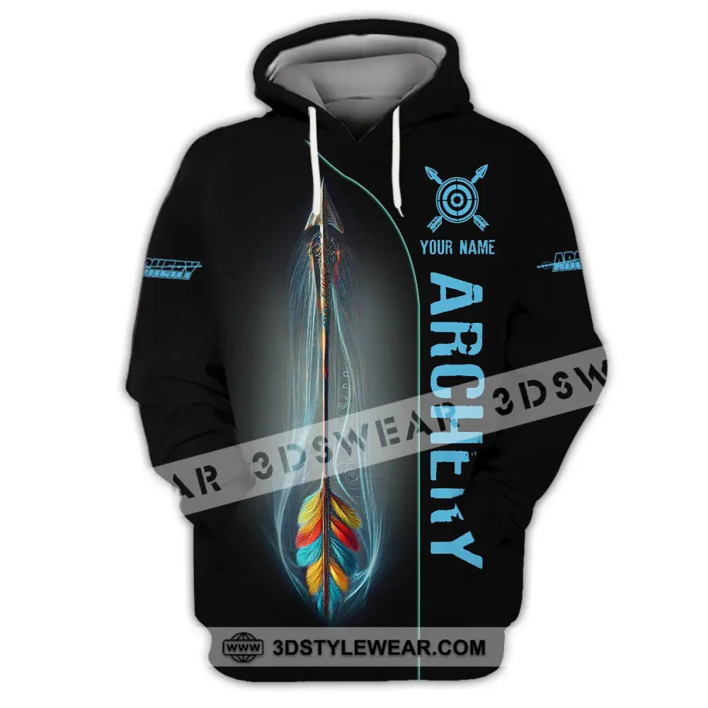 Unisex Shirt Custom Name Archery T-Shirt Hoodie Long Sleeve Gift For Lover