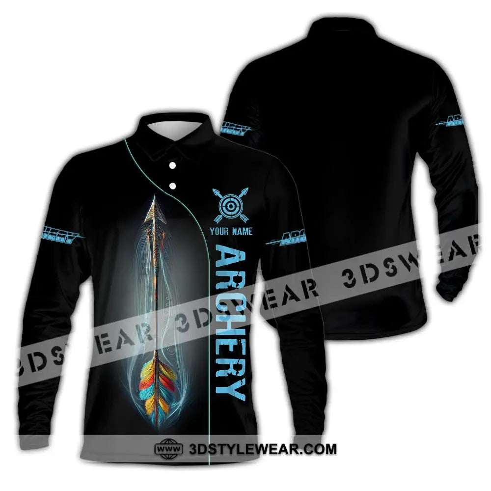 Unisex Shirt Custom Name Archery T-Shirt Hoodie Long Sleeve Gift For Lover