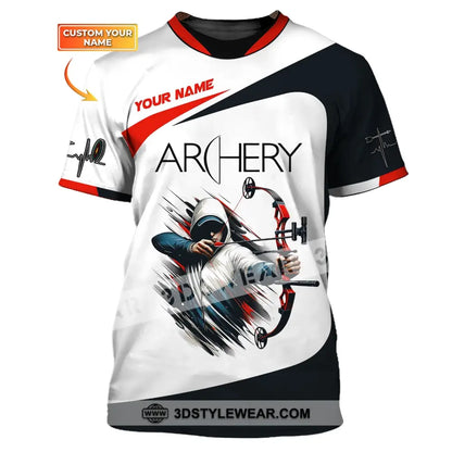 Unisex Shirt Custom Name Archery T-Shirt Polo Gifts For Lovers