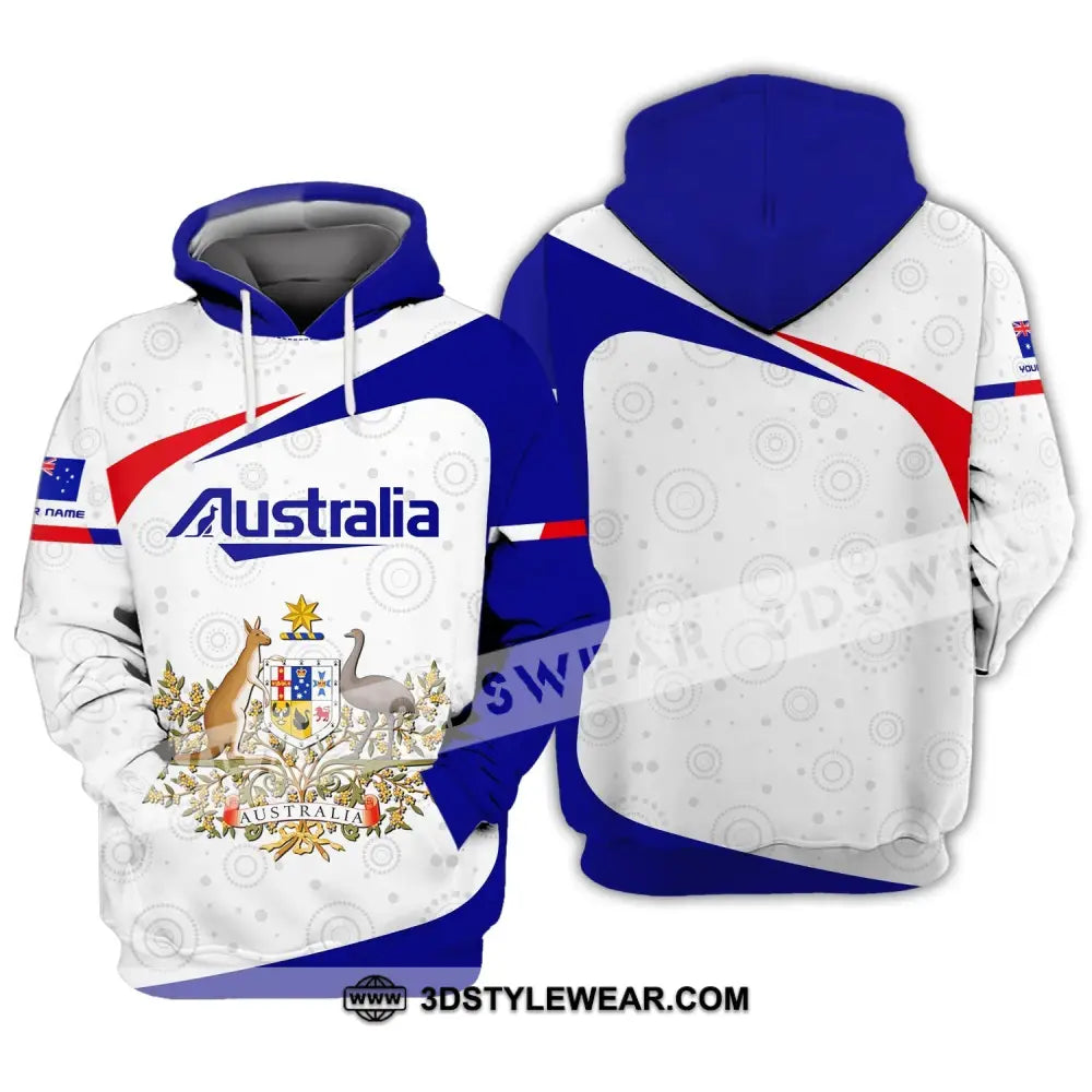 Unisex Shirt Custom Name Australia Hoodie Commonwealth Of T-Shirt / S