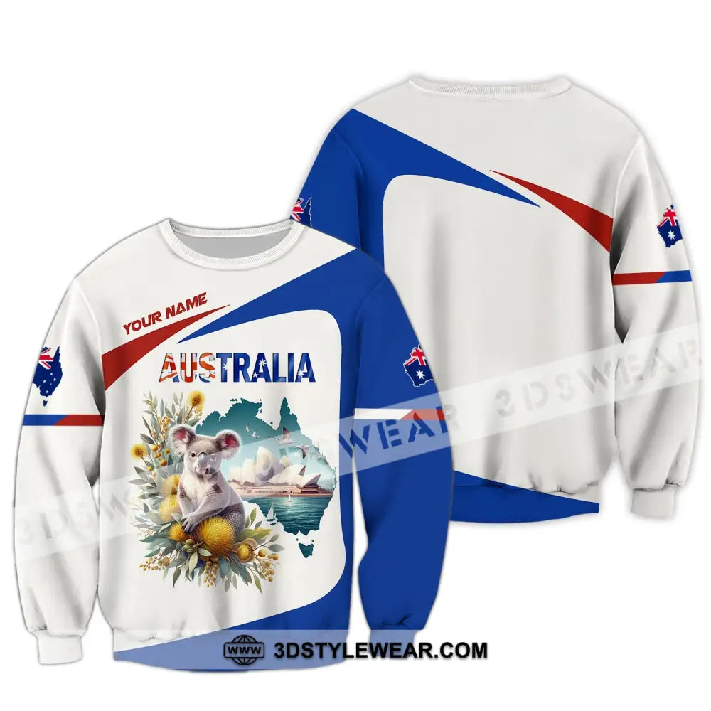 Unisex Shirt Custom Name Australia Polo Long Sleeve Australian Gift / S T-Shirt