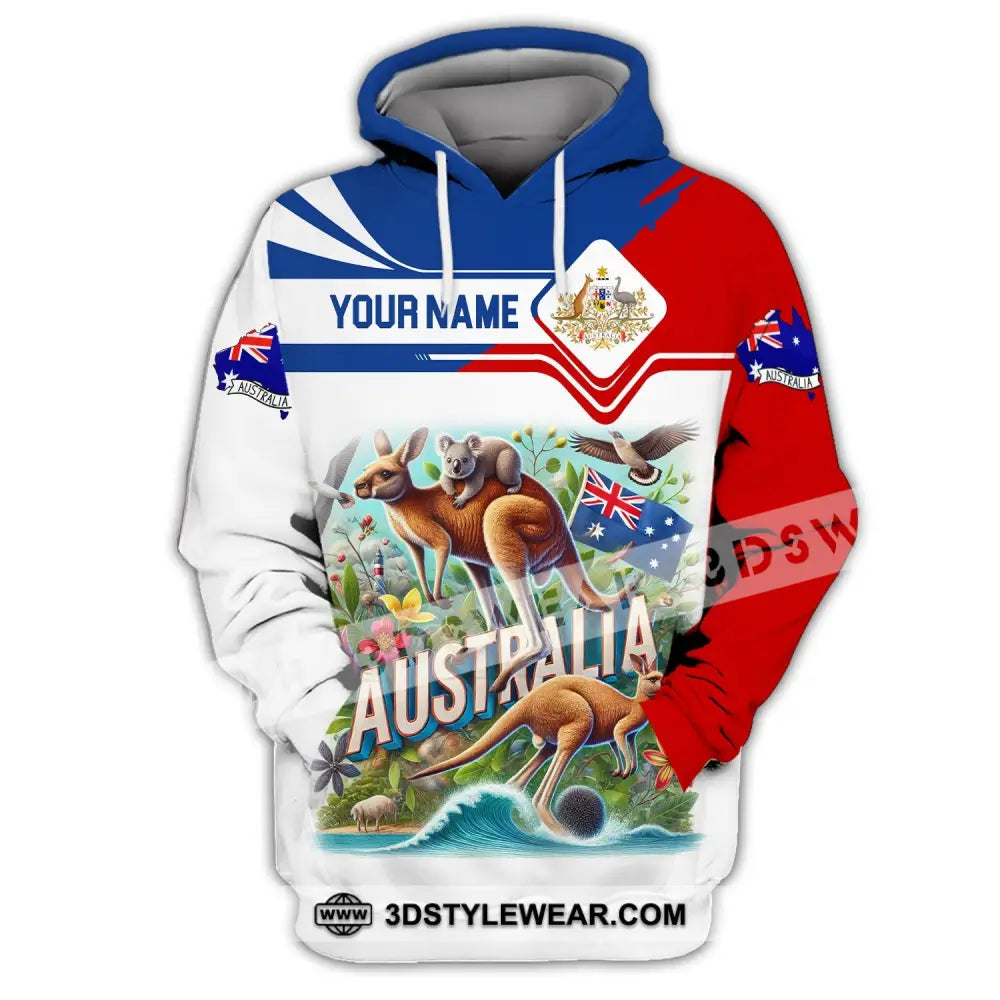 Unisex Shirt Custom Name Australia Polo Long Sleeve Gift Hoodie / S T-Shirt