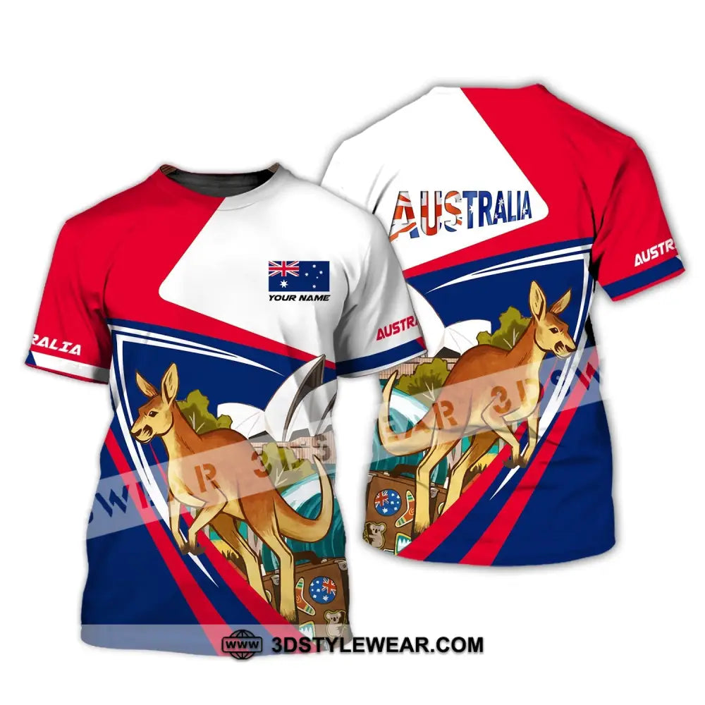 Unisex Shirt Custom Name Australia T-Shirt Kangaroo