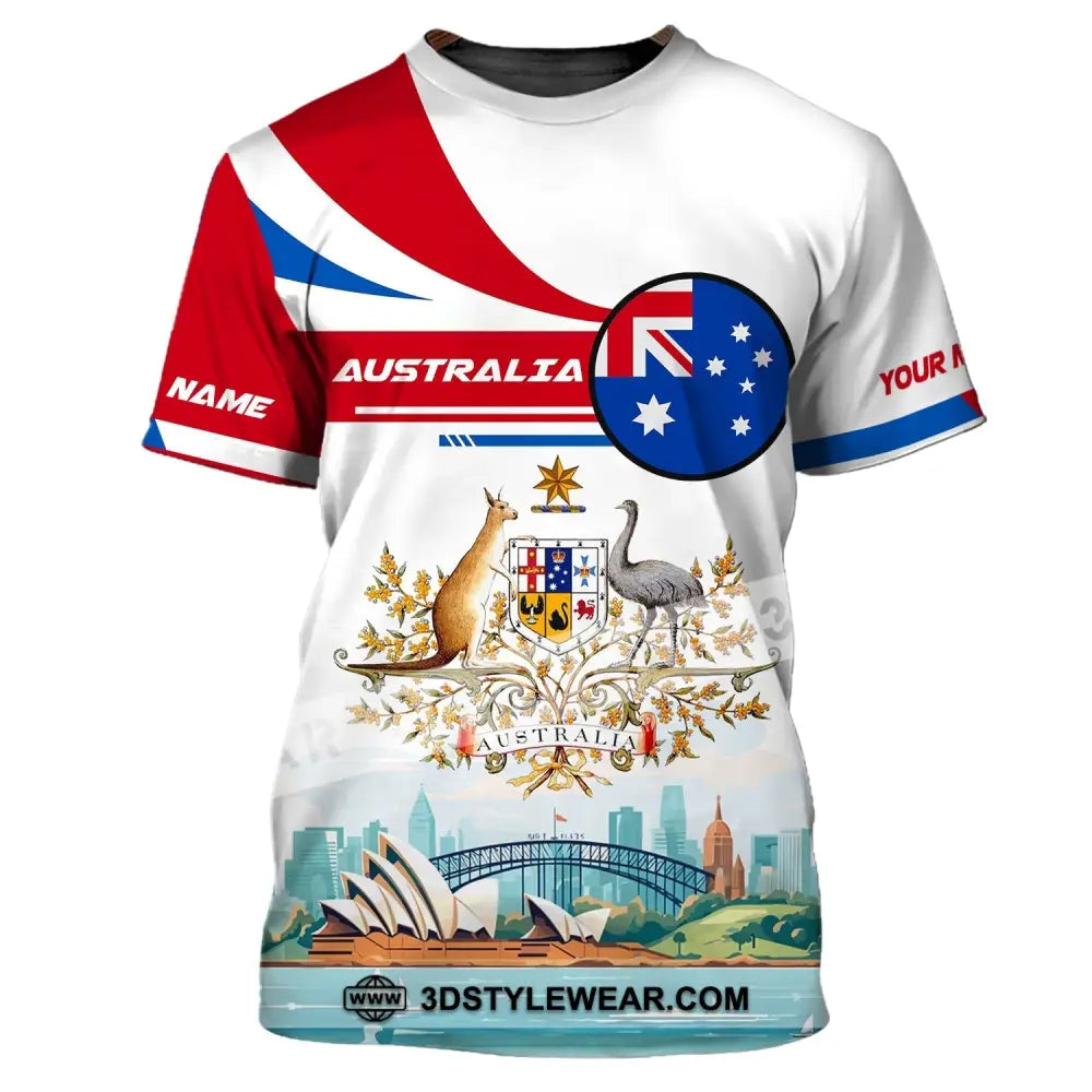 Unisex Shirt Custom Name Australia T-Shirt Sydney Harbour Bridge / S