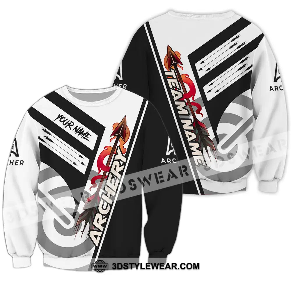 Unisex Shirt - Custom Name Basic Archery Player Long Sleeve / S T-Shirt