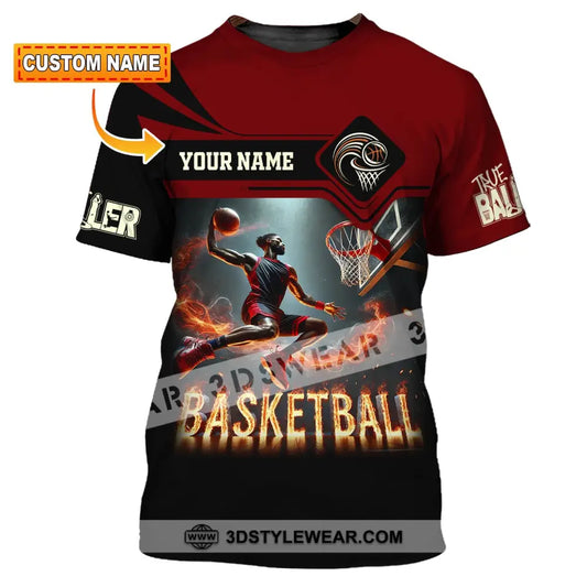 Unisex Shirt Custom Name Basketball Shirt Basketball Polo Long Sleeve Basketball Love T-Shirt T-shirt