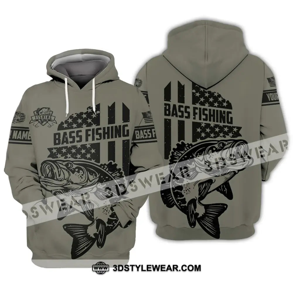 Unisex Shirt - Custom Name Bass Fishing Hoodie / S T-Shirt