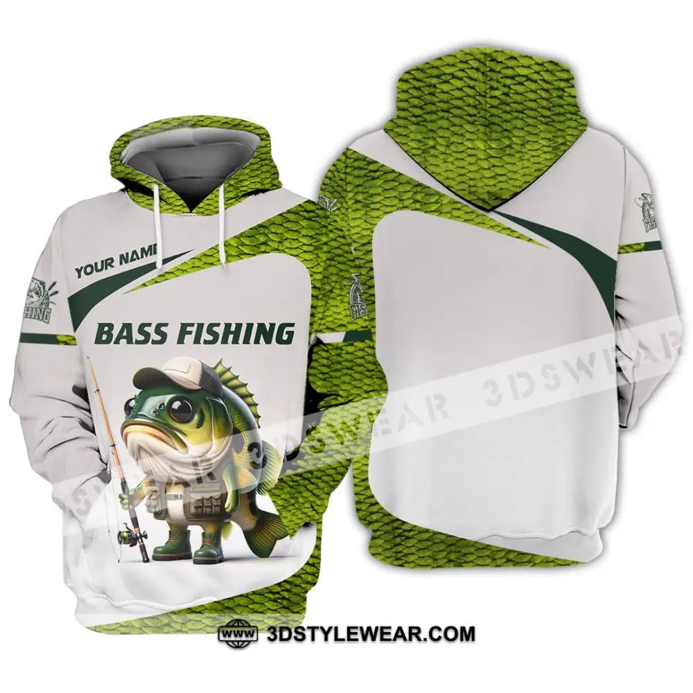 Unisex Shirt Custom Name Bass Fishing Lover Hoodie / S T-Shirt