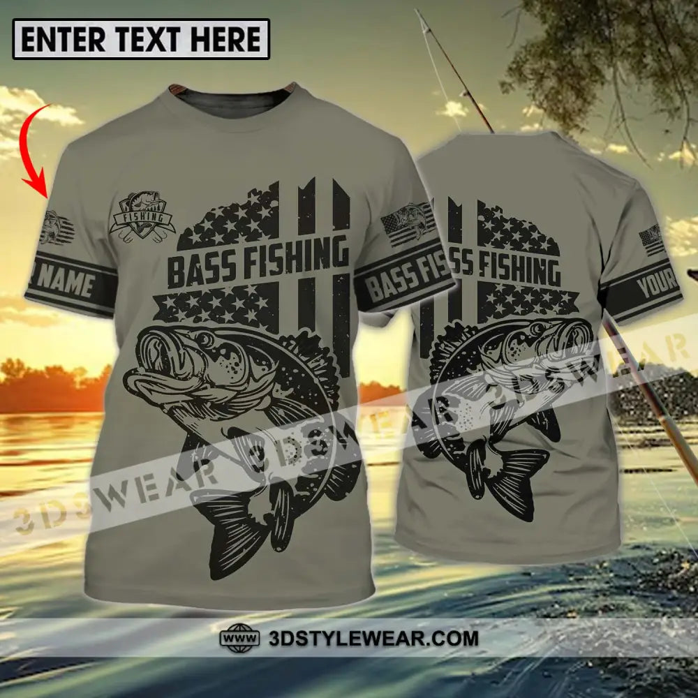 Unisex Shirt - Custom Name Bass Fishing T-Shirt