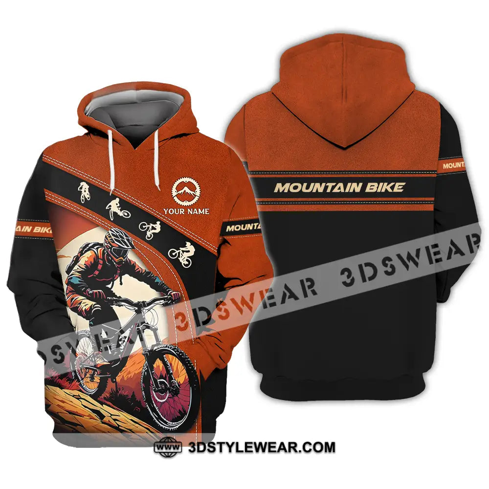 Unisex Shirt - Custom Name Biker For Mountain Bike Player Hoodie / S T-Shirt