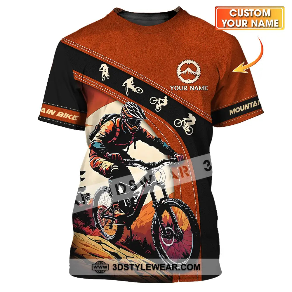 Unisex Shirt - Custom Name Biker For Mountain Bike Player T-Shirt