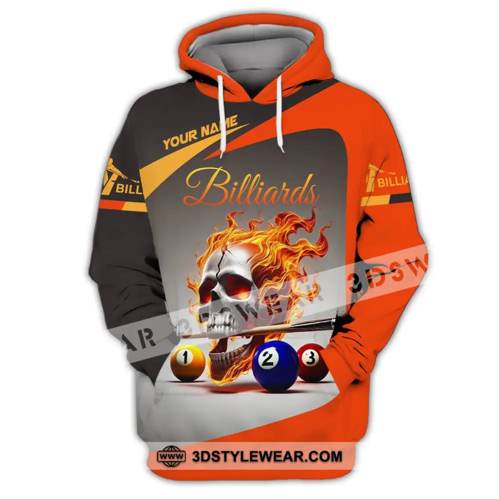 Unisex Shirt Custom Name Billiard Gift Hoodie / S T-Shirt