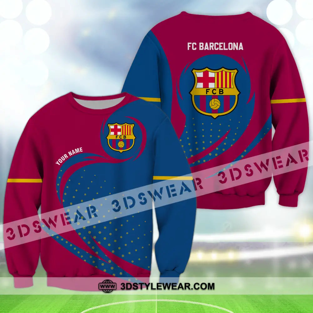 Unisex Shirt - Custom Name Blaugrana Long Sleeve / S T-Shirt