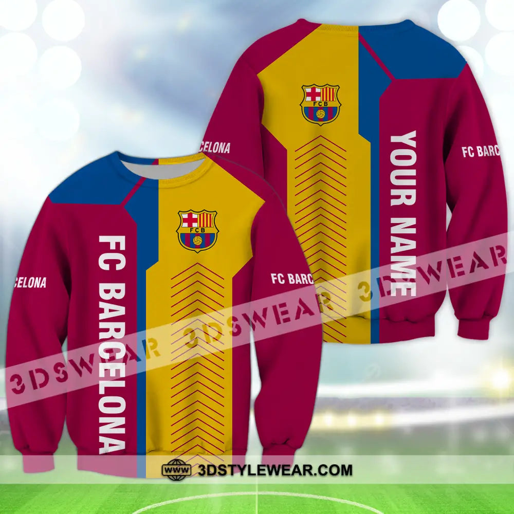 Unisex Shirt - Custom Name Blaugrana Lover Ball Long Sleeve / S T-Shirt