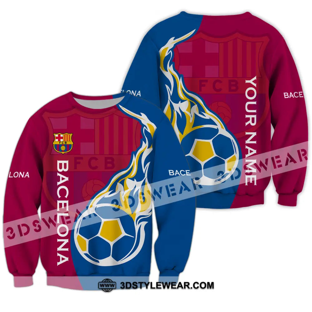 Unisex Shirt - Custom Name Blaugrana Lover Long Sleeve / S T-Shirt