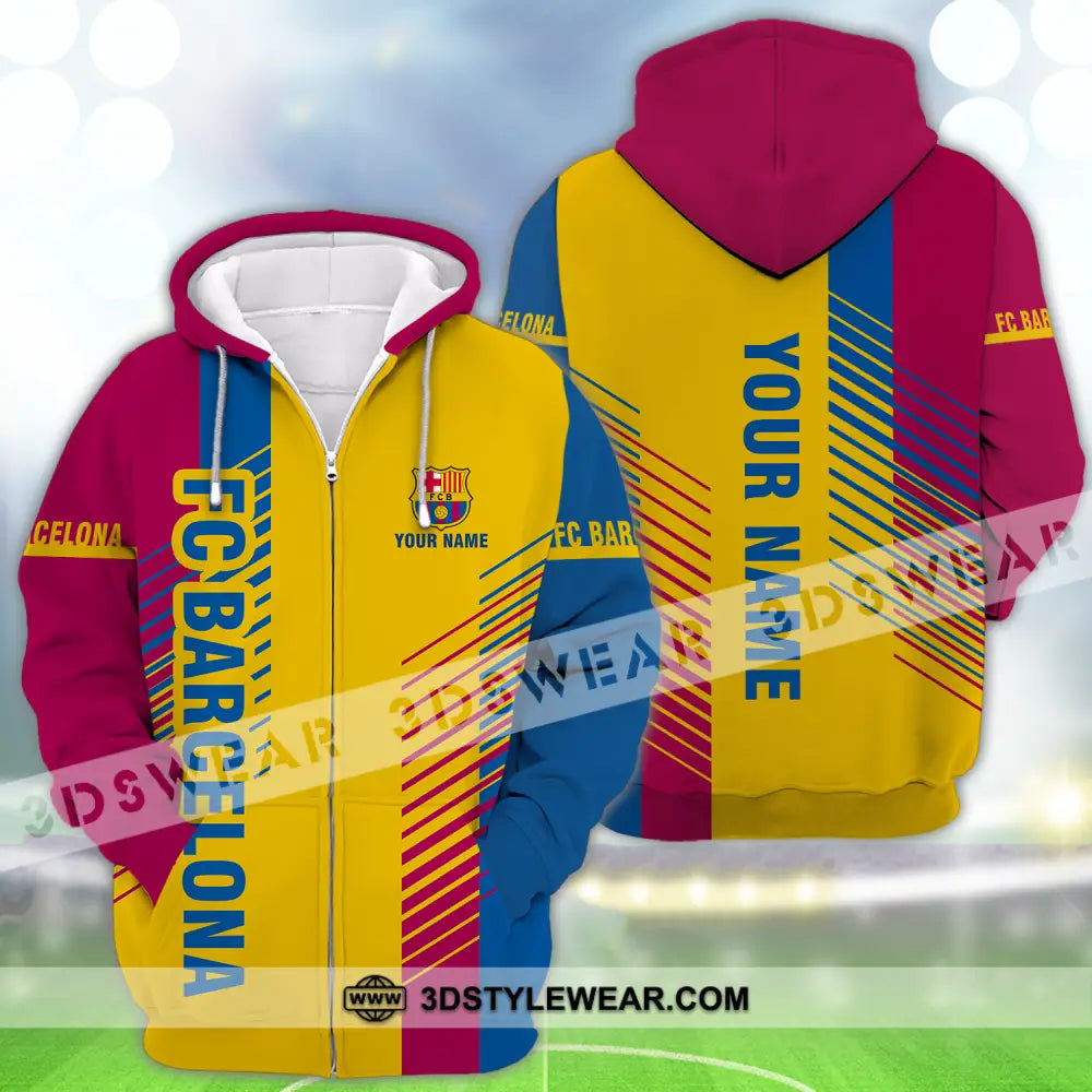 Unisex Shirt - Custom Name Blaugrana Lover Zipper Hoodie / S T-Shirt