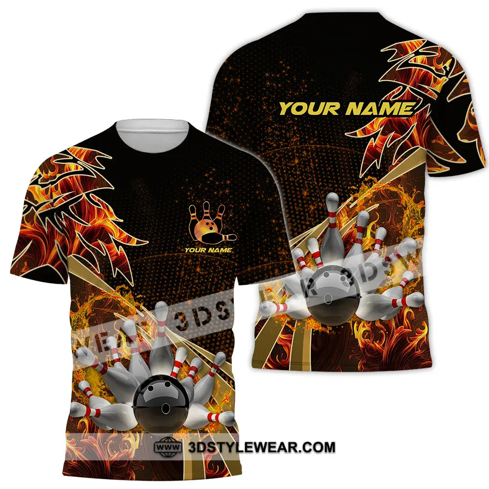 Unisex Shirt - Custom Name Bowling Player T-Shirt / S T-Shirt