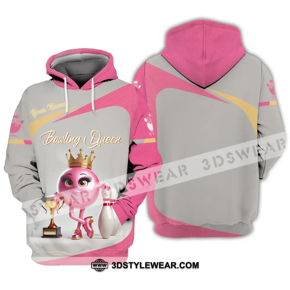 Unisex Shirt Custom Name Bowling Shirt Bowling Polo Long Sleeve Bowling T-Shirt Hoodie / S T-shirt