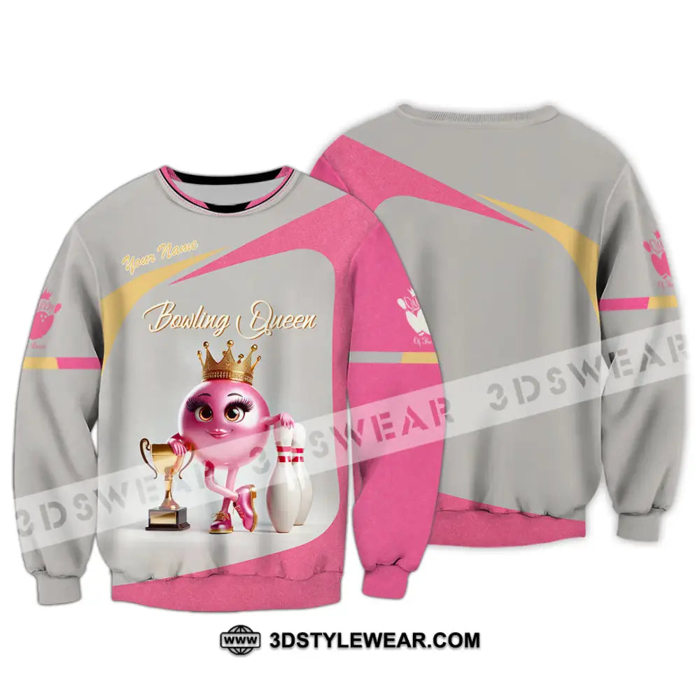 Unisex Shirt Custom Name Bowling Shirt Bowling Polo Long Sleeve Bowling T-Shirt Long Sleeve / S T-shirt