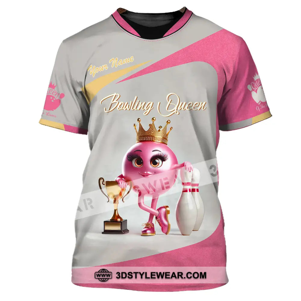Unisex Shirt Custom Name Bowling Shirt Bowling Polo Long Sleeve Bowling T-Shirt T-Shirt / S T-shirt