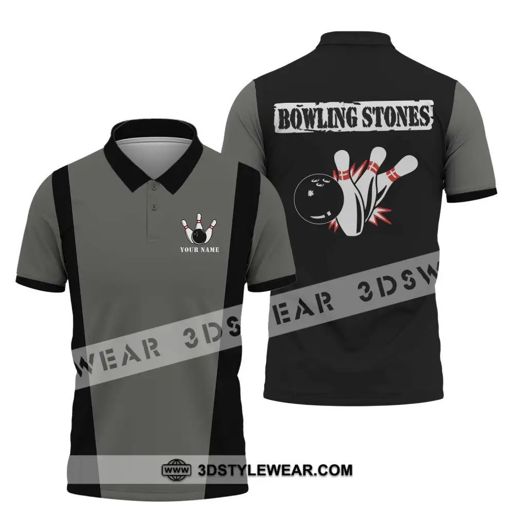 Unisex Shirt - Custom Name Bowling Stones Polo / S T-Shirt