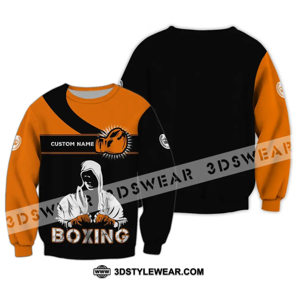 Unisex Shirt - Custom Name Boxing Gift For Lover Long Sleeve / S T-Shirt