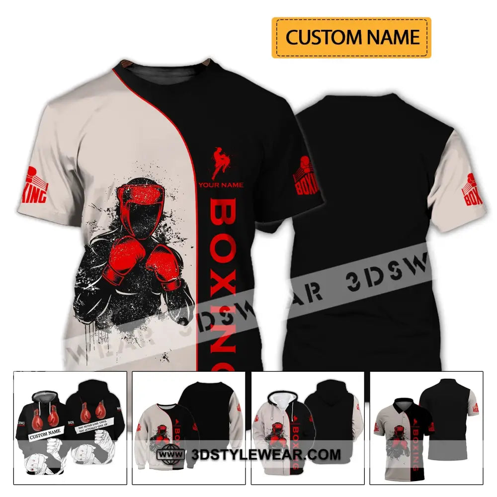 Unisex Shirt - Custom Name Boxing Gift For Player 3D T-Shirt