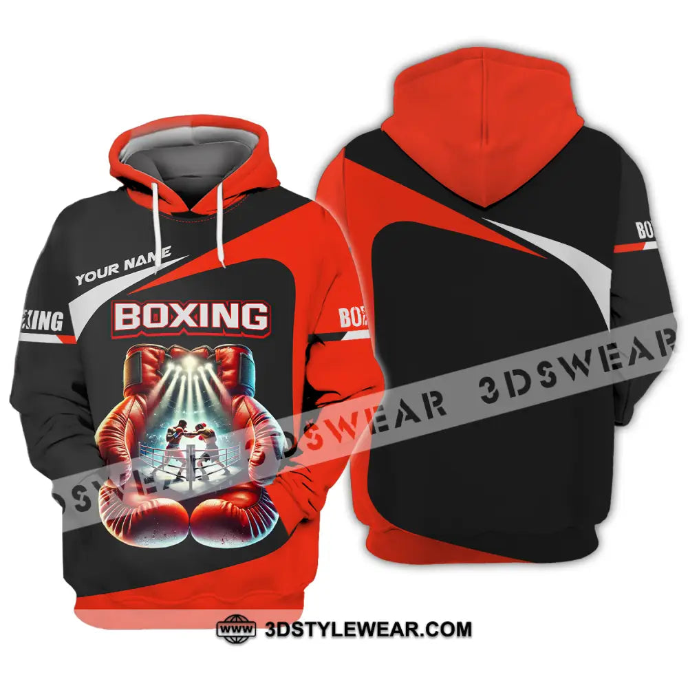 Unisex Shirt - Custom Name Boxing Gloves Hoodie / S T-Shirt