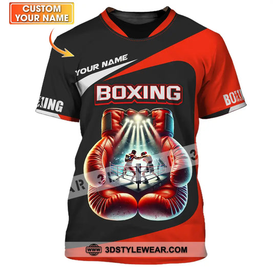 Unisex Shirt - Custom Name Boxing Gloves T-Shirt