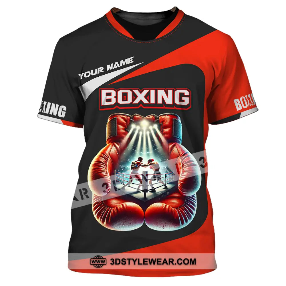 Unisex Shirt - Custom Name Boxing Gloves T-Shirt / S T-Shirt