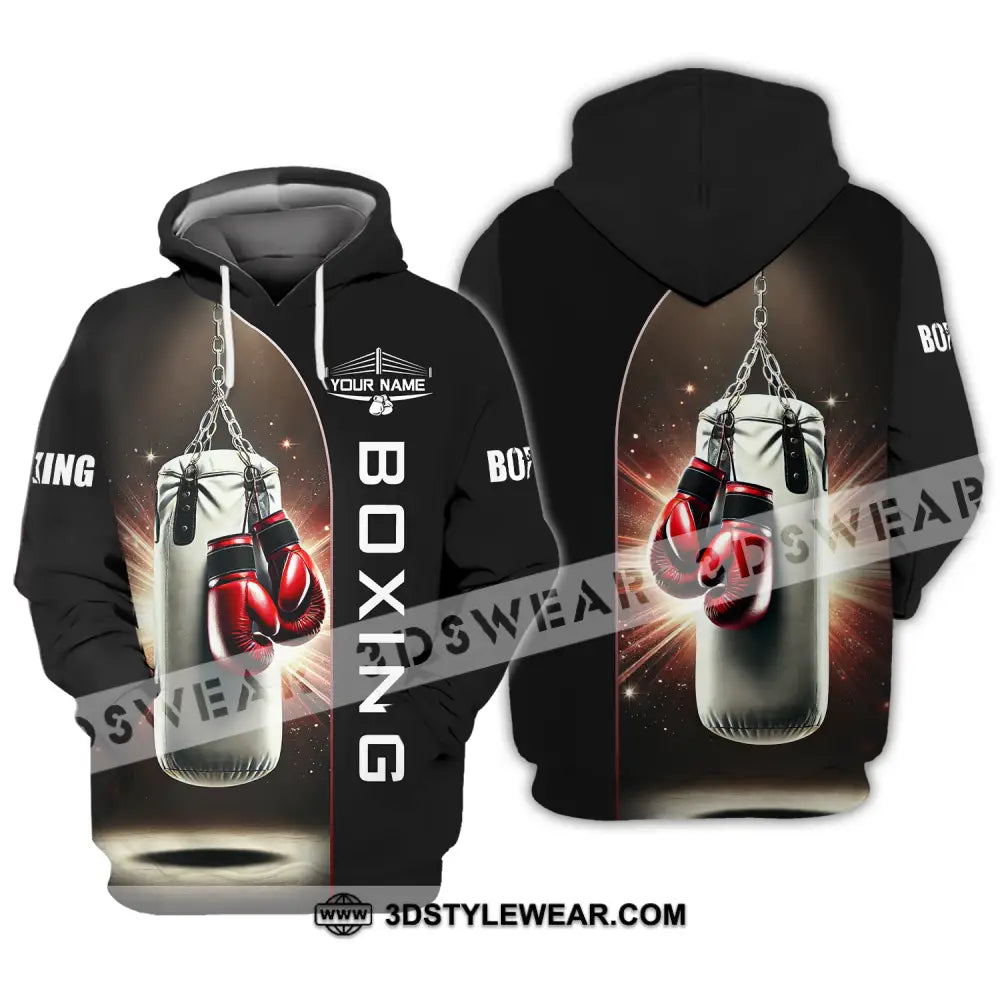 Unisex Shirt - Custom Name Boxing Lover Gloves Hoodie / S T-Shirt